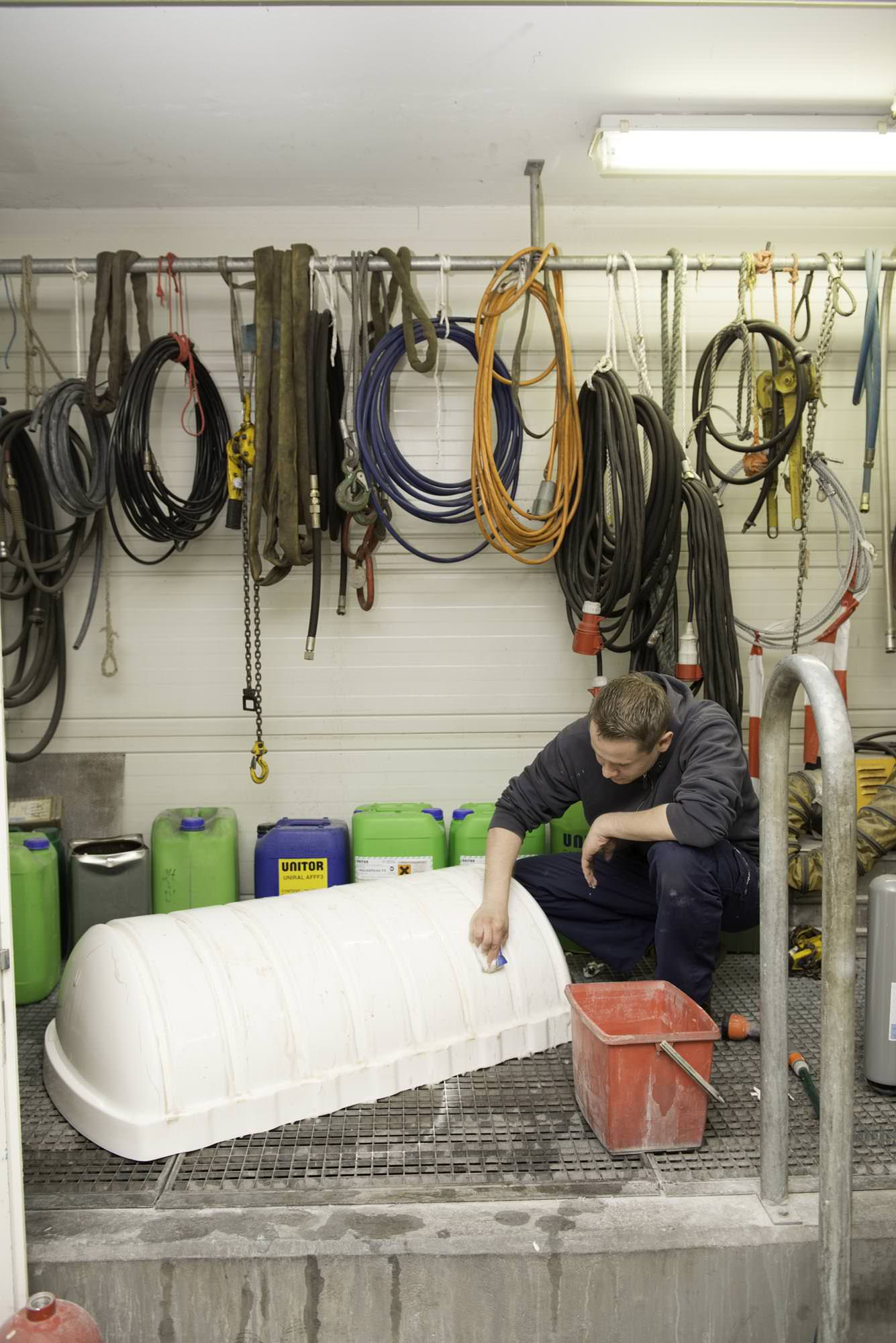 refurbishing a life raft